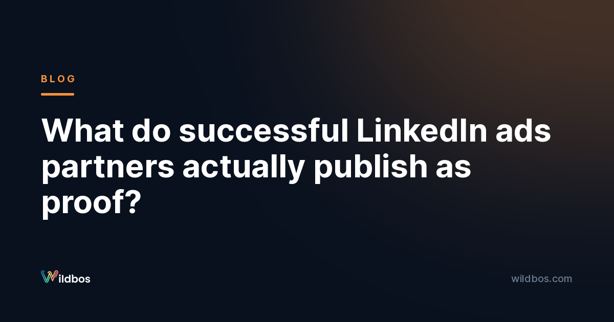 What do successful LinkedIn ads partners actually publish as proof?