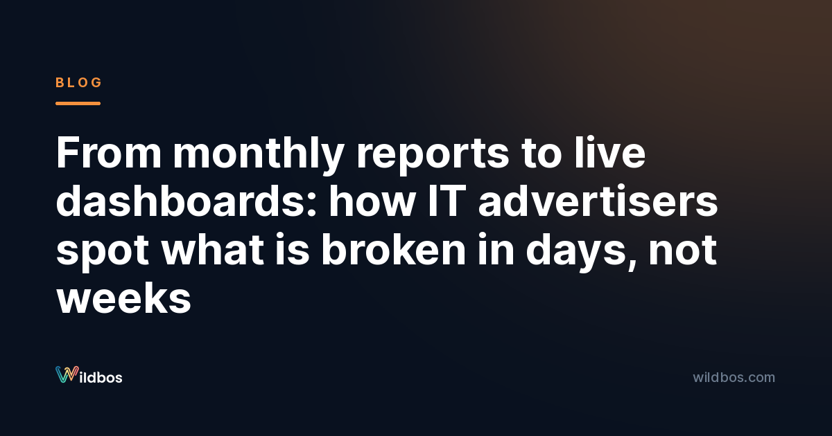 From monthly reports to live dashboards: how IT advertisers spot what is broken in days, not weeks