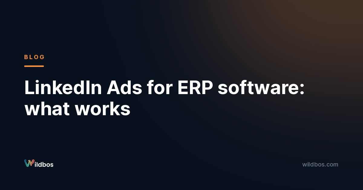 LinkedIn Ads for ERP software: what works